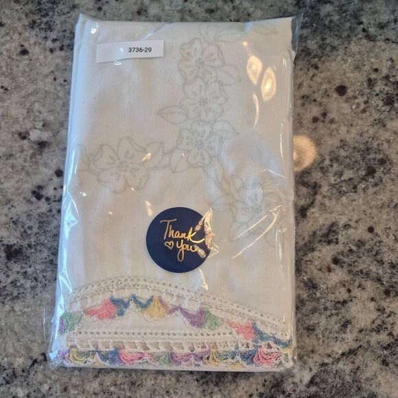 Pillowcases (2) White Cotton, Vintage, Crocheted Edge and Iron on Design that ne - Picture 8 of 11